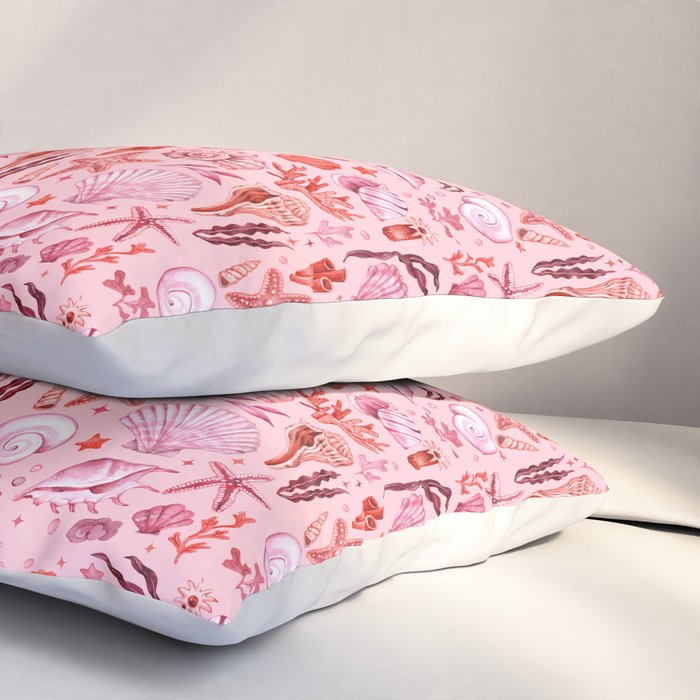 Girly Seashells Party Pillow Sham Gallery Image 3