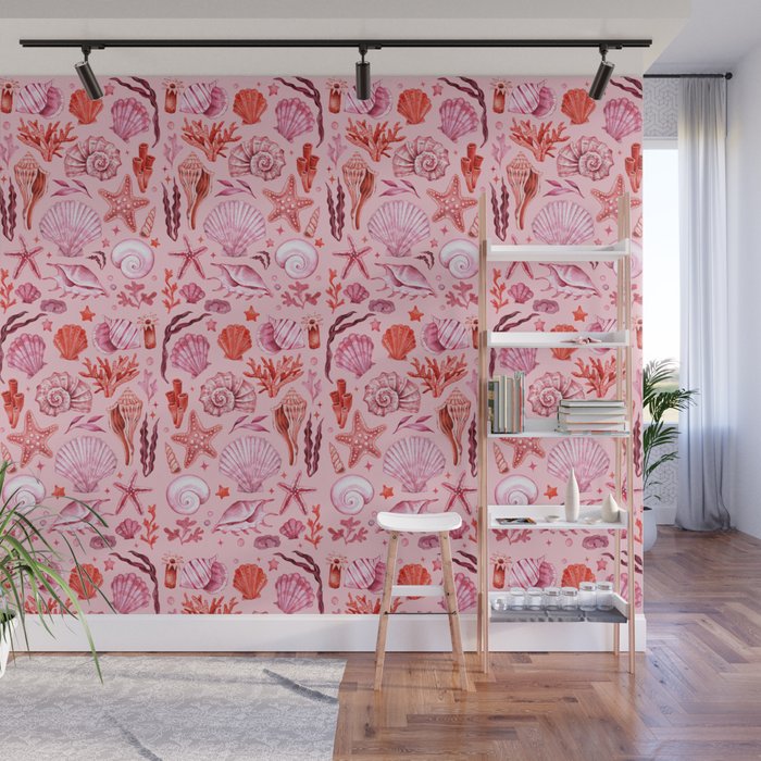 Girly Seashells Party Wall Mural Gallery Image 1