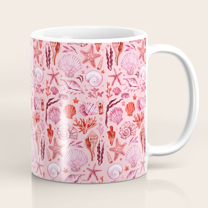 Girly Seashells Party Coffee Mug Gallery Image 1