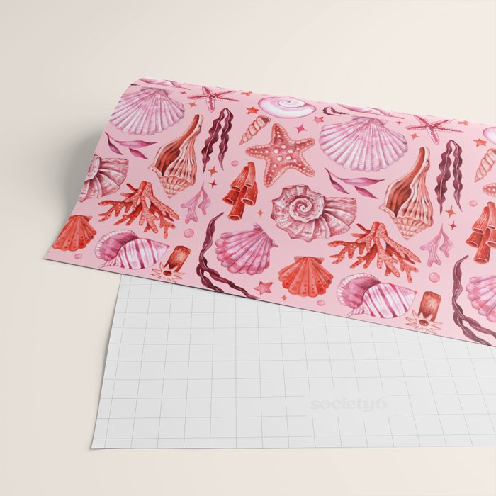 Girly Seashells Party Wrapping Paper Gallery Image 2