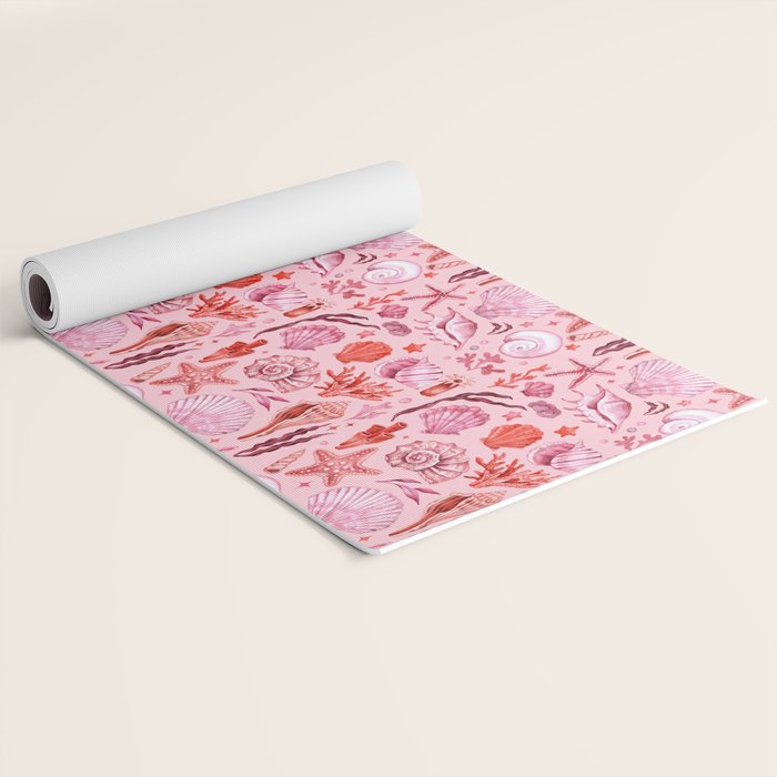 Girly Seashells Party Yoga Mat Gallery Image 2