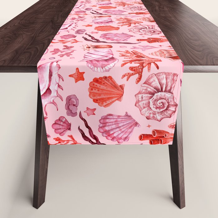 Girly Seashells Party Table Runner Gallery Image 1