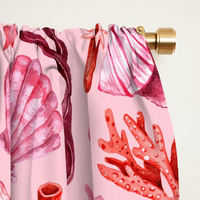 Girly Seashells Party Window Curtain Gallery Image 2