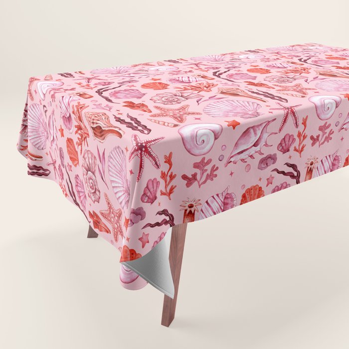 Girly Seashells Party Tablecloth Gallery Image 1