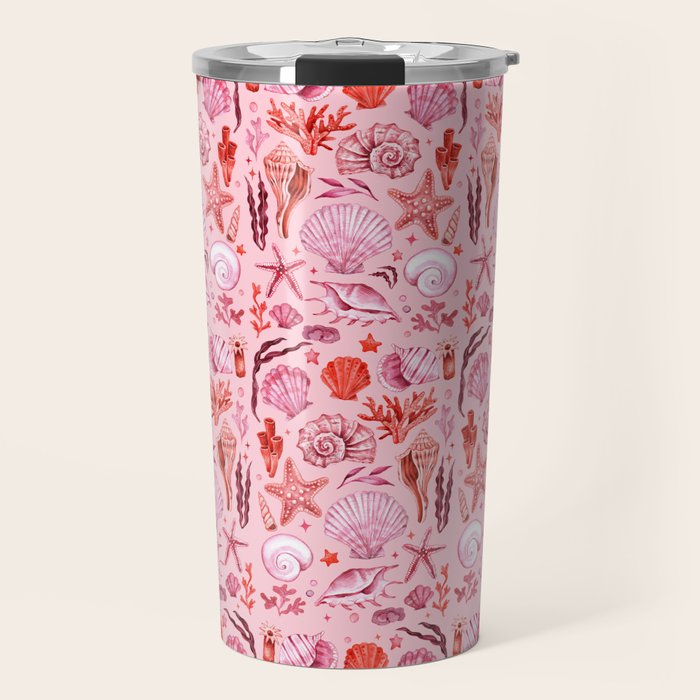 Girly Seashells Party Travel Mug Gallery Image 1