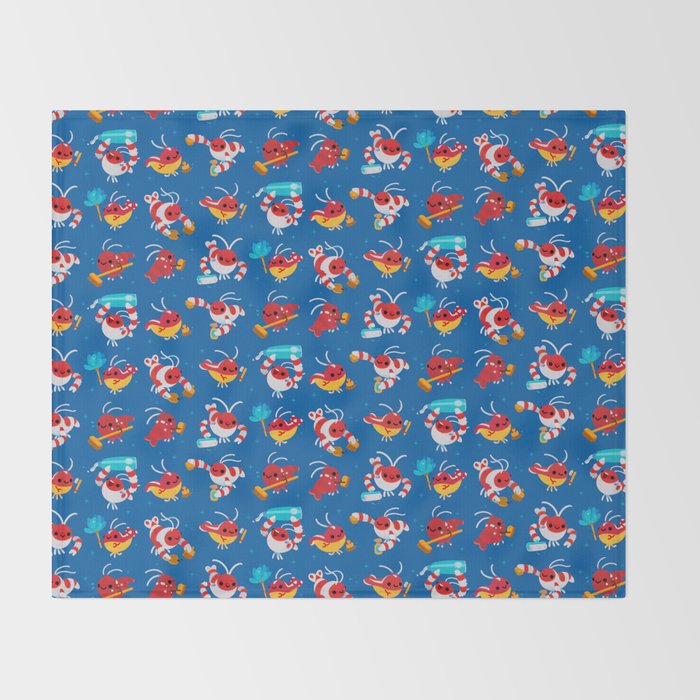 Cleaner shrimp Throw Blanket Gallery Image 2