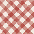 Hand Painted Red Festive Gingham Theme Coffee Mug Gallery Image 2