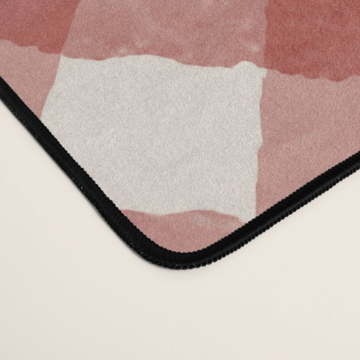 Hand Painted Red Festive Gingham Theme Desk Mat Gallery Image 4