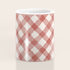 Hand Painted Red Festive Gingham Theme Coffee Mug Gallery Image 4