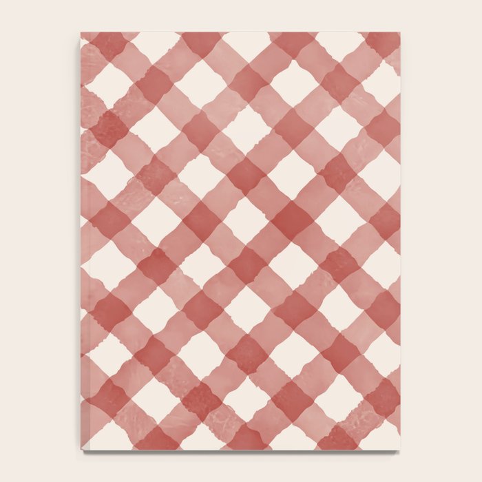 Hand Painted Red Festive Gingham Theme Notebook Gallery Image 4
