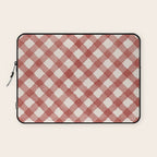Hand Painted Red Festive Gingham Theme Laptop Sleeve Gallery Image 1