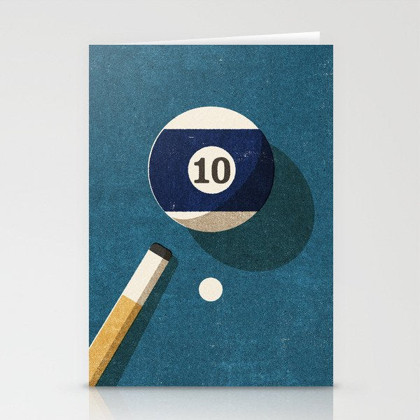 BILLIARDS / Ball 10 Stationery Card Gallery Image 1
