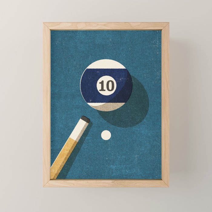 BILLIARDS / Ball 10 Mini Art Print Gallery Image 1