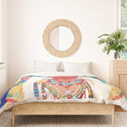 Her Highness, Royal Princess Royalty Queen, Boss Lady Brown Girl Boss, Bohemian Eclectic Heir Empower Portrait Duvet Cover Gallery Image 3