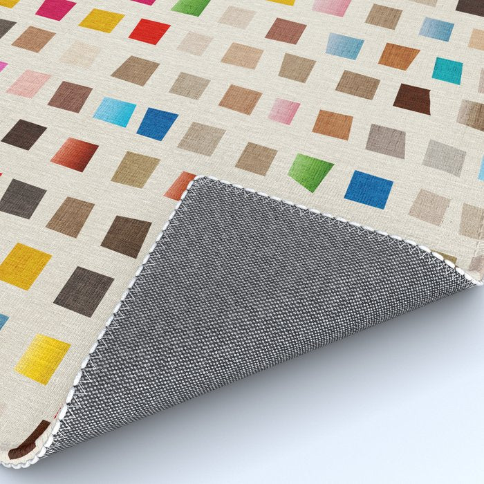 Colorful Mosaic Tiles Modern Artwork Rug Gallery Image 4