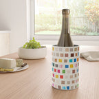 Colorful Mosaic Tiles Modern Artwork Wine Chiller Gallery Image 4