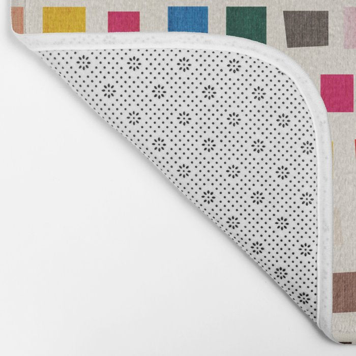 Colorful Mosaic Tiles Modern Artwork Bath Mat Gallery Image 2