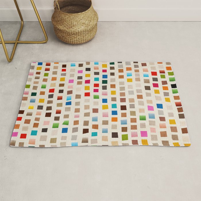 Colorful Mosaic Tiles Modern Artwork Rug Gallery Image 1