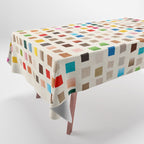 Colorful Mosaic Tiles Modern Artwork Tablecloth Gallery Image 1