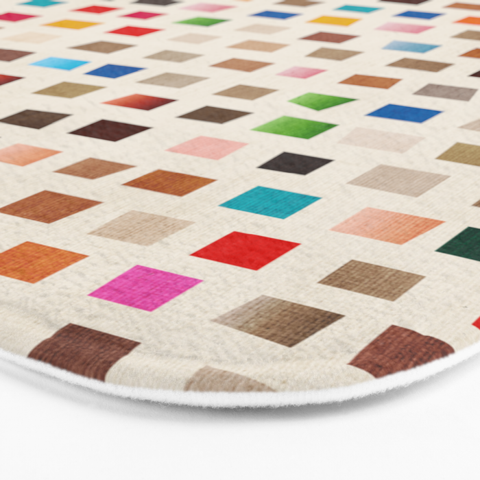Colorful Mosaic Tiles Modern Artwork Bath Mat Gallery Image 3