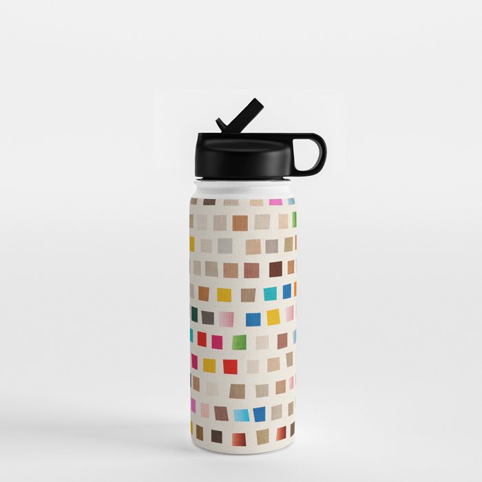 Colorful Mosaic Tiles Modern Artwork Water Bottle Gallery Image 1