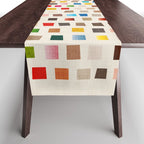 Colorful Mosaic Tiles Modern Artwork Table Runner Gallery Image 1