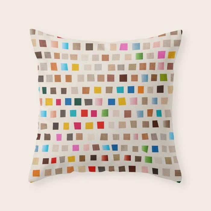 Colorful Mosaic Tiles Modern Artwork Throw Pillow Gallery Image 6