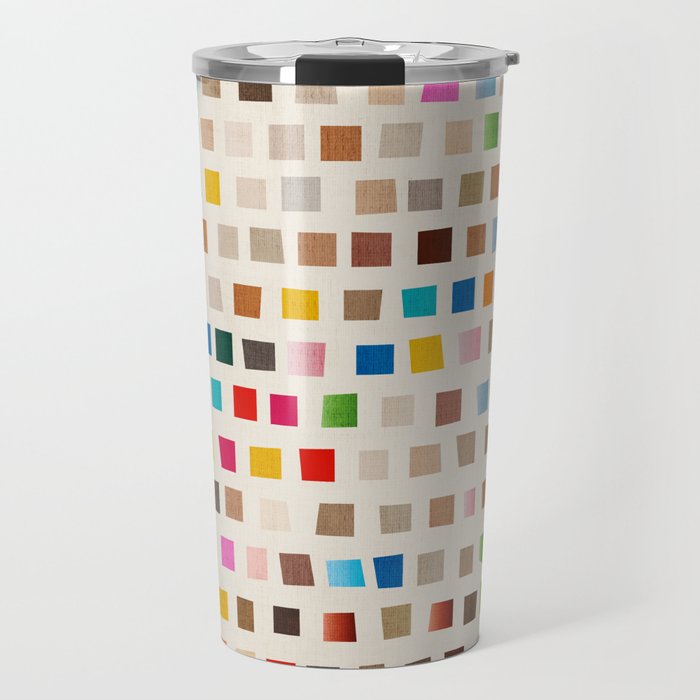 Colorful Mosaic Tiles Modern Artwork Travel Mug Gallery Image 1