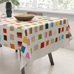 Colorful Mosaic Tiles Modern Artwork Tablecloth Gallery Image 3
