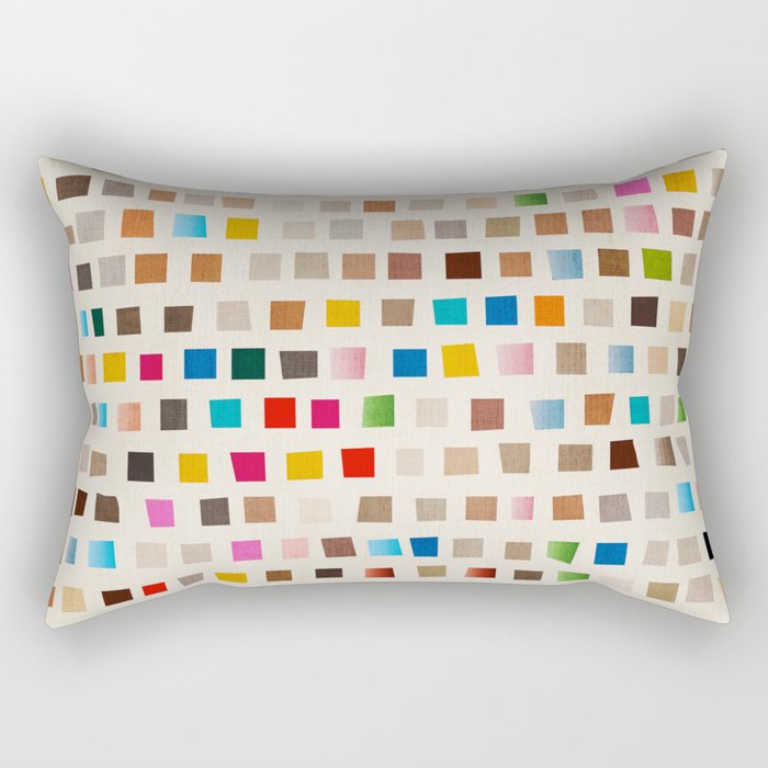 Colorful Mosaic Tiles Modern Artwork Rectangular Pillow Gallery Image 2