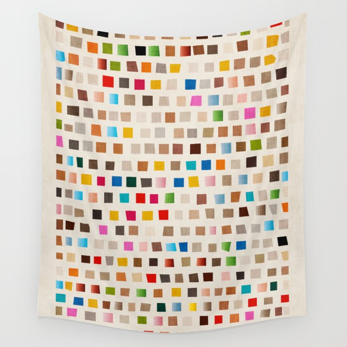 Colorful Mosaic Tiles Modern Artwork Wall Tapestry Gallery Image 4