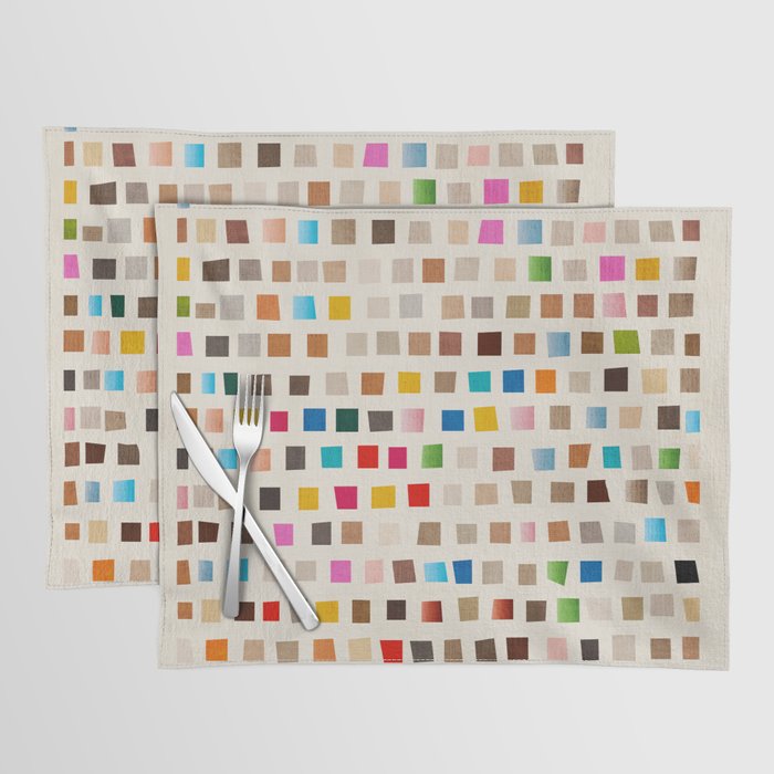 Colorful Mosaic Tiles Modern Artwork Placemat Gallery Image 1