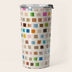 Colorful Mosaic Tiles Modern Artwork Travel Mug Gallery Image 2