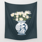 Vase no. 6 with Peacock  Wall Tapestry Gallery Image 4