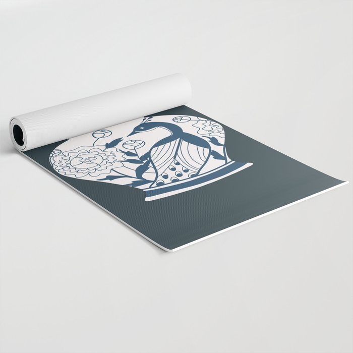 Vase no. 6 with Peacock  Yoga Mat Gallery Image 2