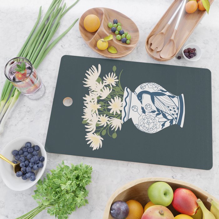 Vase no. 6 with Peacock  Cutting Board Gallery Image 2