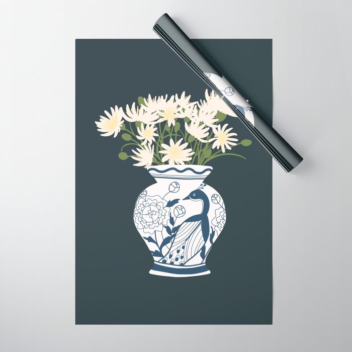 Vase no. 6 with Peacock  Wrapping Paper Gallery Image 1