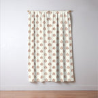 block print palm in rust Window Curtain Gallery Image 3
