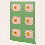 Flower Eggs Green-Pink Wallpaper Gallery Image 2