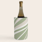 Fluid Vibes Retro Aesthetic Swirl Abstract Pattern Sage Green Cream Beige Wine Chiller Gallery Image 1