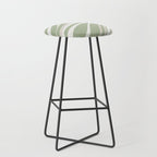 Fluid Vibes Retro Aesthetic Swirl Abstract Pattern Sage Green Cream Beige Stool Gallery Image 1