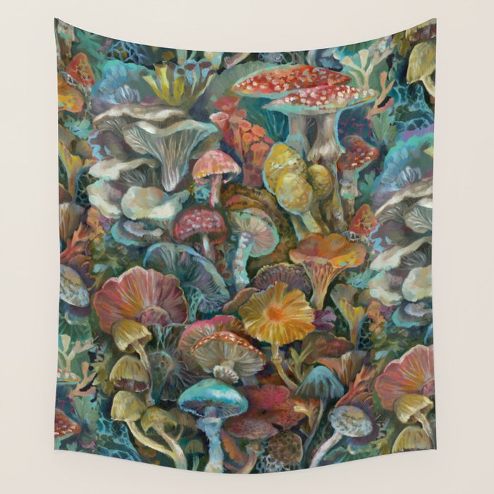 Magic Mushroom Garden Wall Tapestry Gallery Image 4