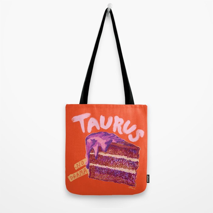 Taurus Birthday Cake in Burnt Orange Tote Bag Gallery Image 2