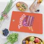 Taurus Birthday Cake in Burnt Orange Cutting Board Gallery Image 2