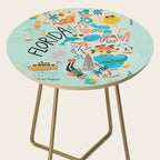 Florida State Beach Map Side Table Gallery Image 2