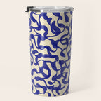Playful strokes #2 / Blue on Beige Travel Mug Gallery Image 3