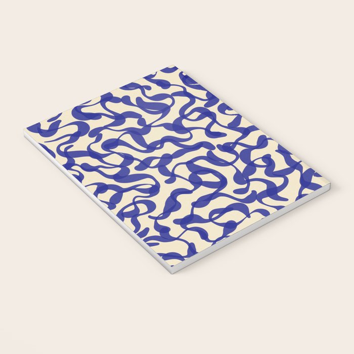 Playful strokes #2 / Blue on Beige Notebook Gallery Image 3