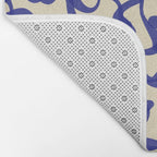 Playful strokes #2 / Blue on Beige Bath Mat Gallery Image 2
