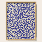 Playful strokes #2 / Blue on Beige Serving Tray Gallery Image 1