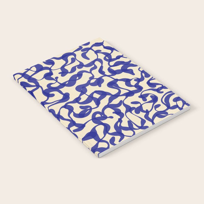 Playful strokes #2 / Blue on Beige Notebook Gallery Image 2